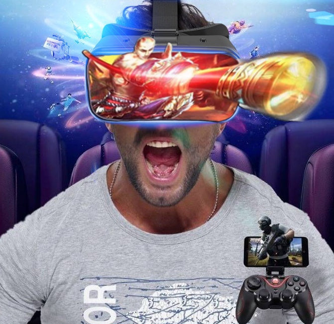 VRG Pro virtual reality headset with 120 degree wide-angle view