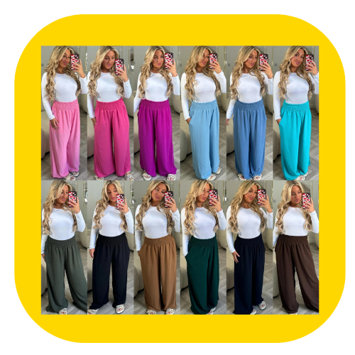 Women’s palazzo pants wide leg trousers