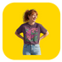 Boho floral print T-shirt for women
